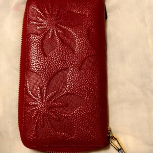 Beautiful red  Bostanten brand wallet wristlet